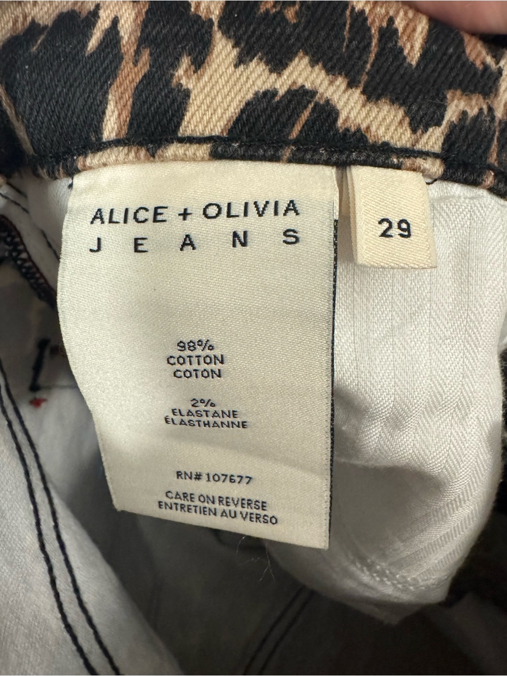 Alice + Olivia Leopard Print Jeans - Picture 12 of 14